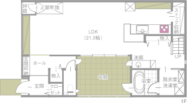 玄関ポーチ下照明